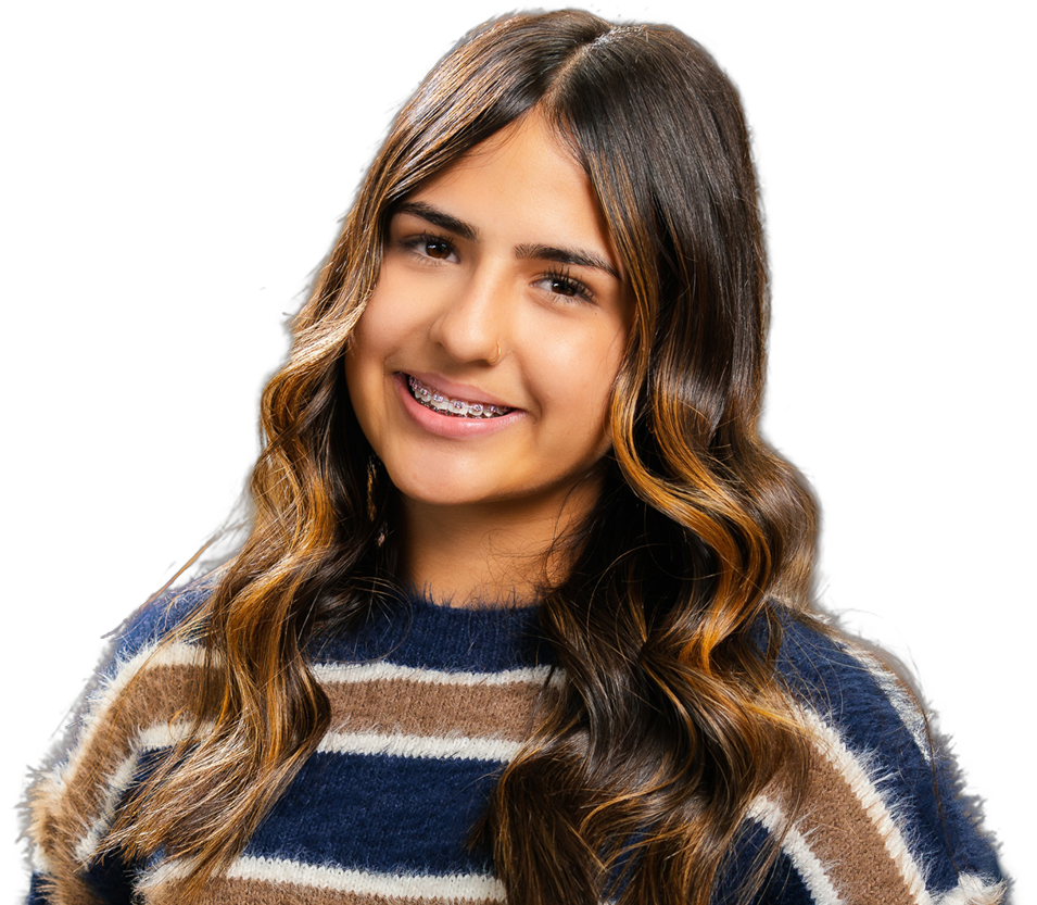 teen wearing braces